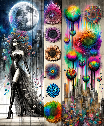 vibrant nexus of life: goddess of resilient echoes