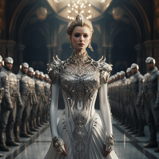 cyborg in high fashion gown 3 p
