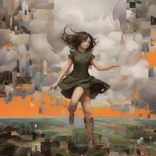 running on the grass