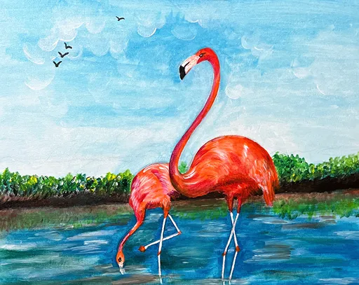 flamingos in the metaverse